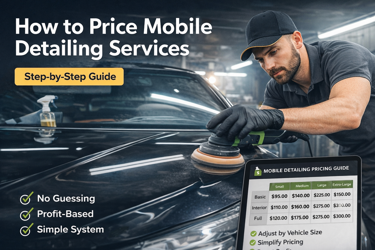 How to Price Mobile Detailing Services (Without Guessing)